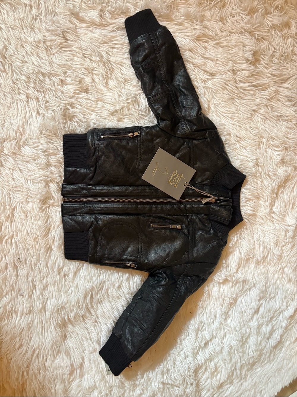 deux par deux Black Kids Bomber Jacket